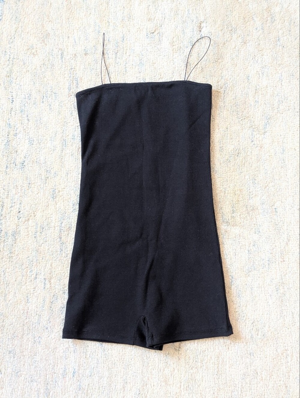 Zara Black Spaghetti Strap Shorts Romper